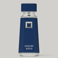 french Avenue Azzure Aoud eau de parfum 100 ml  nicheparfume med passionfrugt, rose og safran i elegant blå flakon
