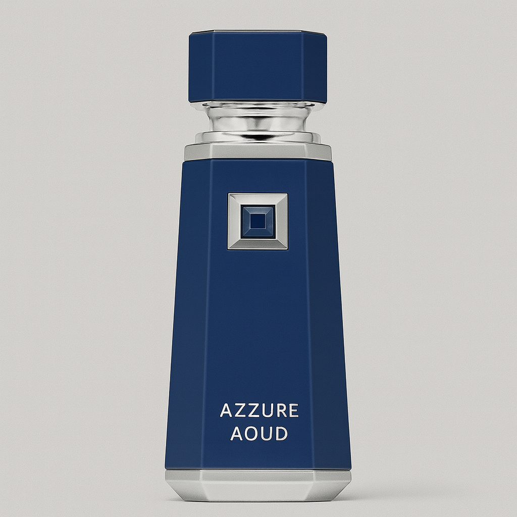 french Avenue Azzure Aoud eau de parfum 100 ml  nicheparfume med passionfrugt, rose og safran i elegant blå flakon