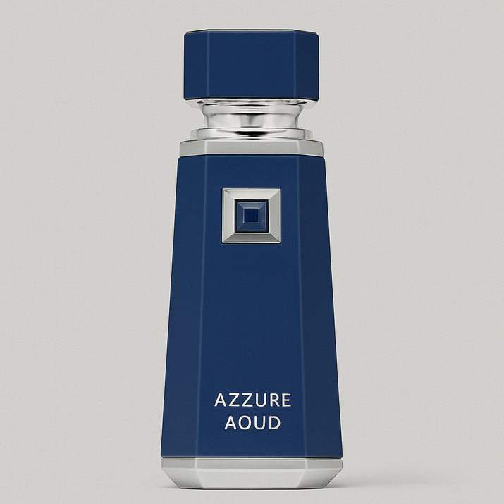 french Avenue Azzure Aoud eau de parfum 100 ml  nicheparfume med passionfrugt, rose og safran i elegant blå flakon
