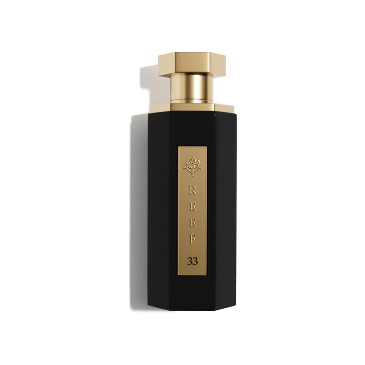 Reef 33 parfume 100 ml med gaveæske eksklusiv unisexduft med varme noter af safran, rosmarin, oud og vanilje